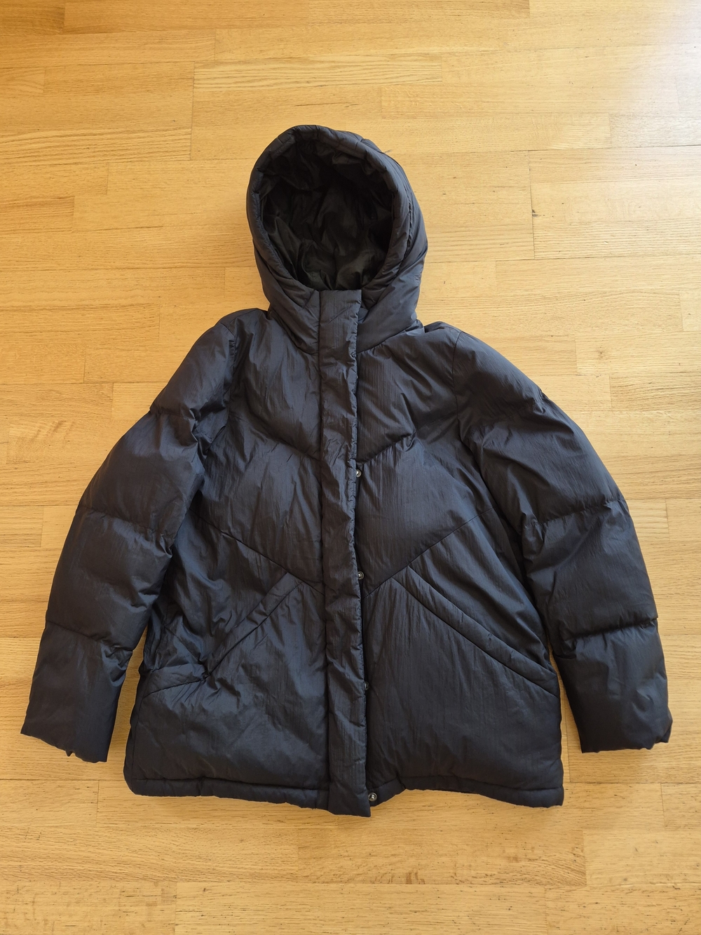 Madewell Black Hooded Puffer Jacket